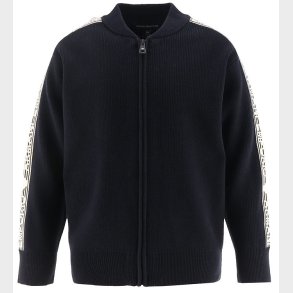 Emporio Armani Cardigan - Strik - Navy/Hvid