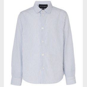 Emporio Armani Skjorte - Hvid/Blstribet
