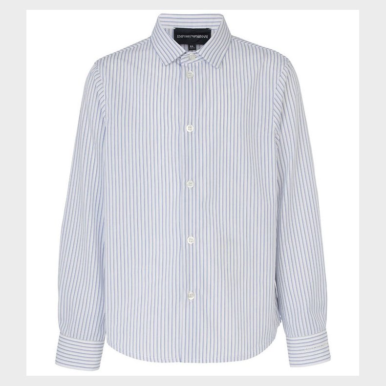 Emporio Armani Skjorte - Hvid/Blstribet