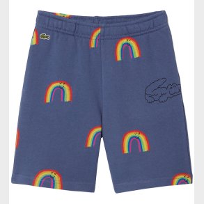 Lacoste Sweatshorts - Blue Purple m. Regnbuer