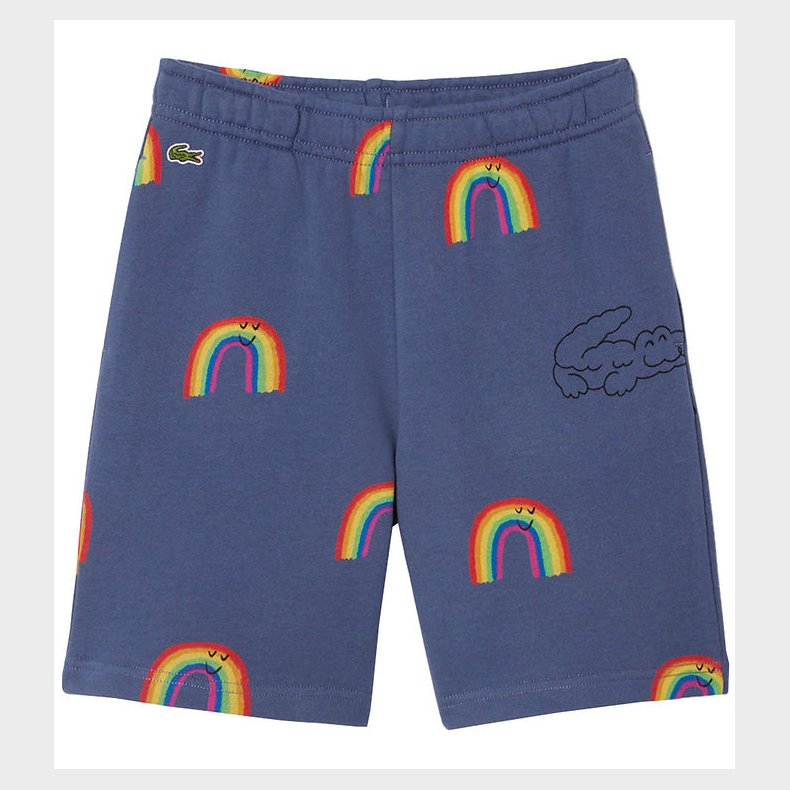 Lacoste Sweatshorts - Blue Purple m. Regnbuer