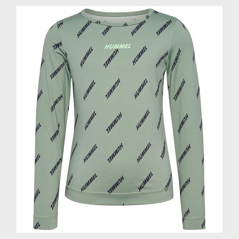 Hummel Bluse - HmlSilje - Iceberg Green m. Print