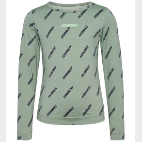 Hummel Bluse - HmlSilje - Iceberg Green m. Print