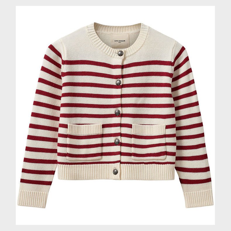 Sofie Schnoor Cardigan - Strik - Off White/R�d