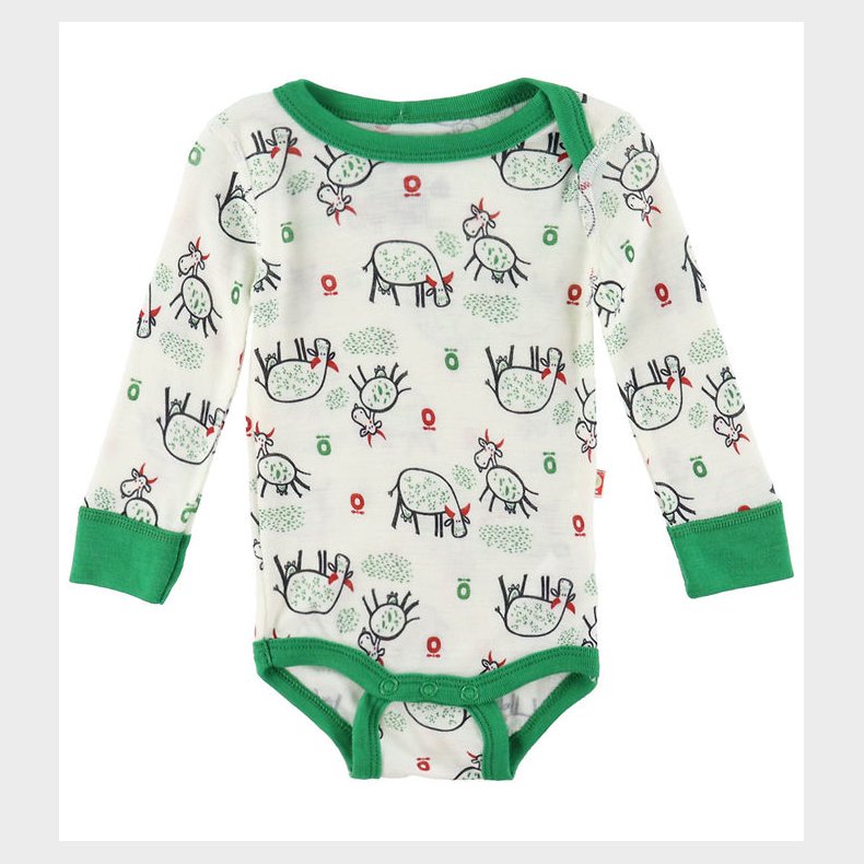 Katvig Body L/ - Uld - Hvid m. Ker