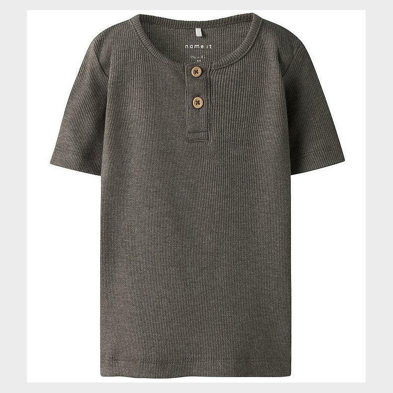 Name It T-shirt - Rib - Noos - NmmKab - Bungee Cord/Melange