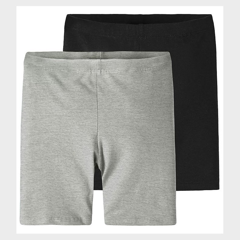 Name It Cykelshorts - Noos - 2-pak - NkfVivian - Sort/Grmeleret