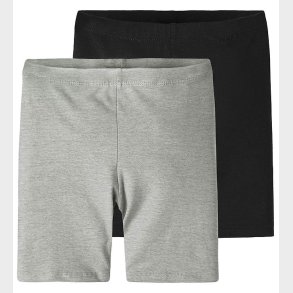 Name It Cykelshorts - Noos - 2-pak - NkfVivian - Sort/Grmeleret