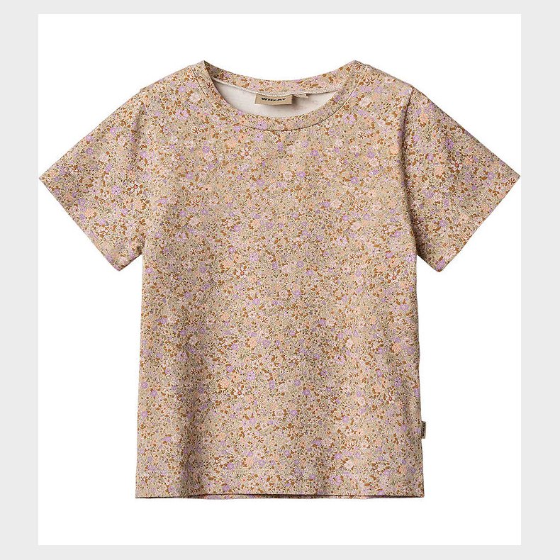 Wheat T-shirt - Manna - Lilac Flower Meadow