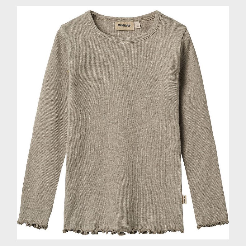 Wheat Bluse - Rib - Ida - Gravel Melange