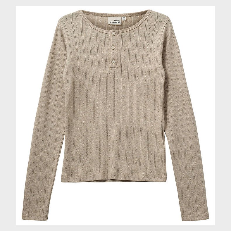 Sofie Schnoor Bluse - PetriciaSY Poientelle - Beige m. hulm�nste