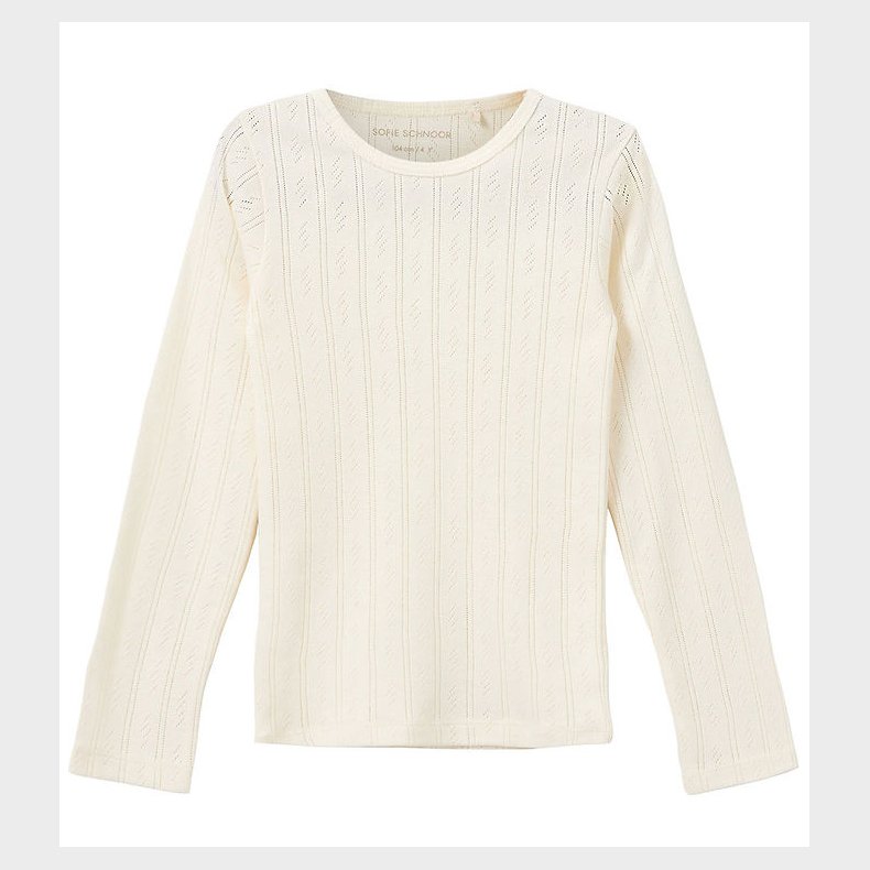 Sofie Schnoor Bluse - PetriciaSY Pointelle - Off White m. Hulm�n