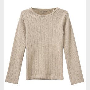 Sofie Schnoor Bluse - PetriciaSY Pointelle - Beige m. Hulmnster