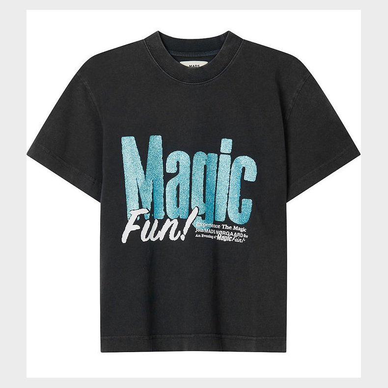 Mads Nrgaard T-Shirt - Tristi - Sort/Bl m. Glimmer