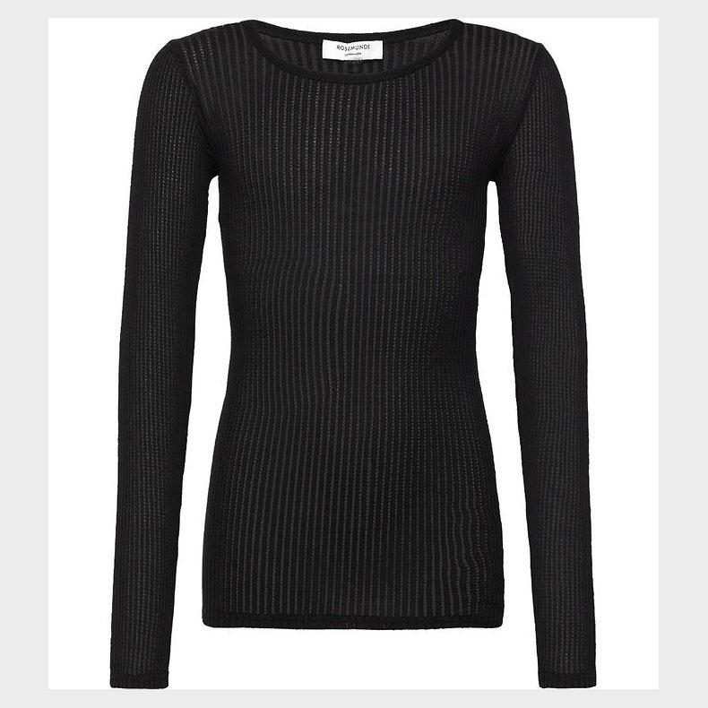 Rosemunde Bluse - Rib - Baku - Sort