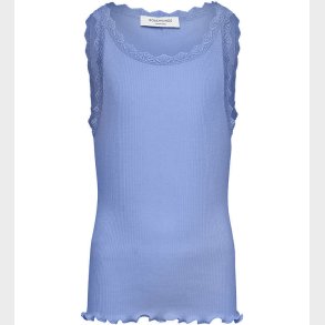 Rosemunde Top - Rib - Balta - Blue Heaven m. Blonder