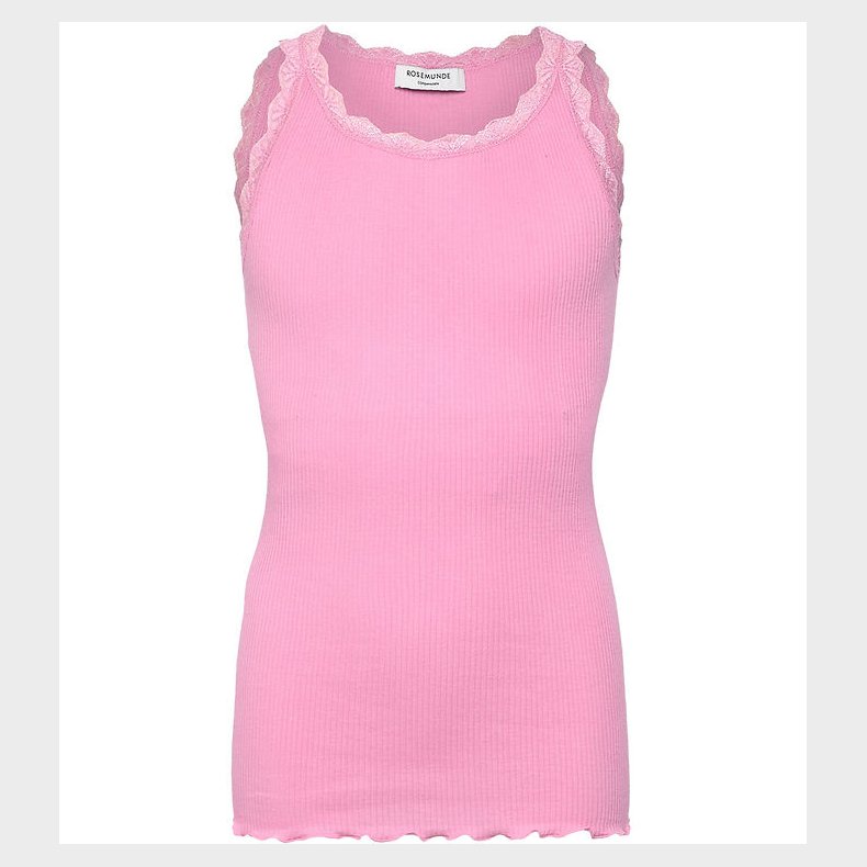 Rosemund Top - Lang - Rib - Balta - Prism Pink m. Blonder