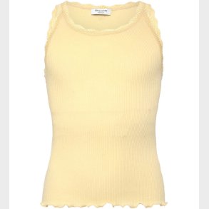 Rosemunde Top - Rib - Balta - Pastel Yellow m. Blonder