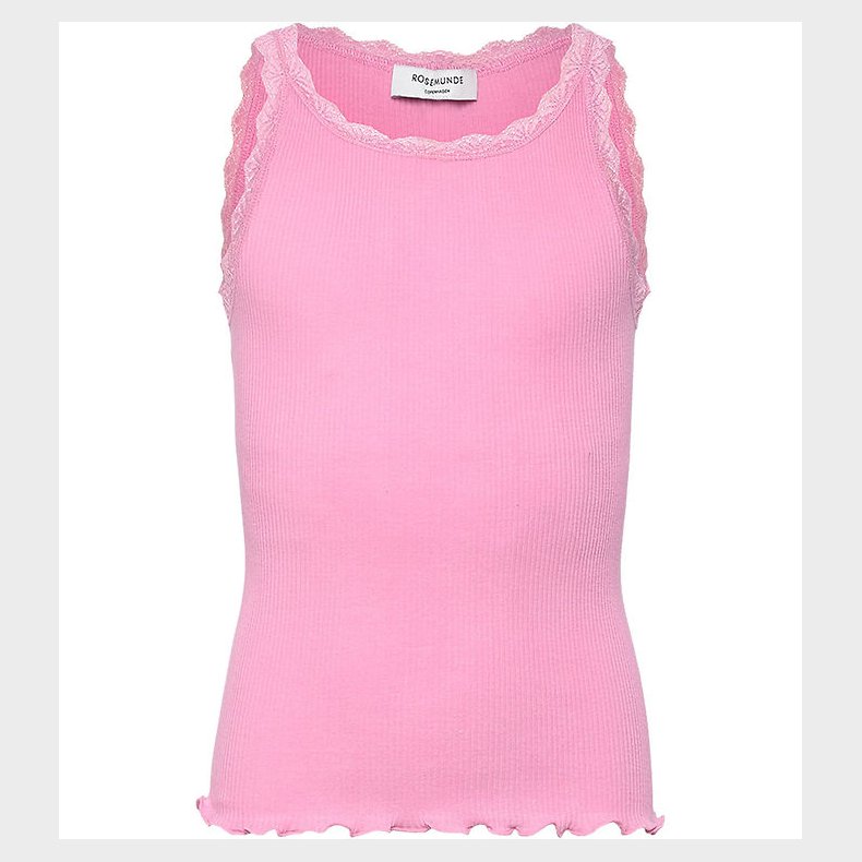 Rosemunde Top - Rib - Balta - Prism Pink m. Bonder
