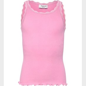 Rosemunde Top - Rib - Balta - Prism Pink m. Bonder