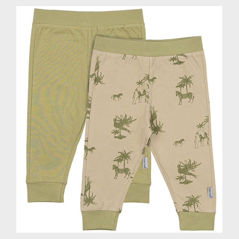 Mikk-Line Leggings - 2 pak - Gray Green