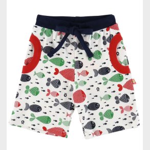 Katvig Shorts - Hvid m. Fisk