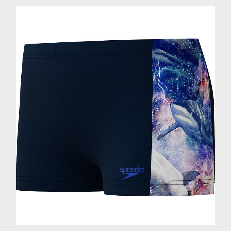 Speedo Badebukser - Digital Panel - Navy m. Hajer