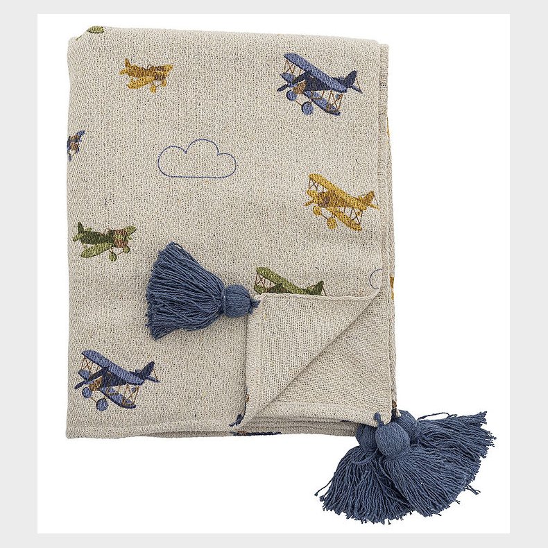 Bloomingville Mini T�ppe - 160x130 cm - Plane Plaid - Nature