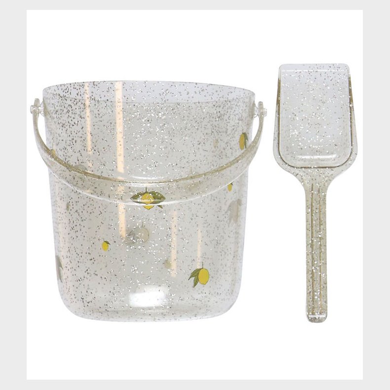 Konges Sljd Strandst - Spand/Skovl - Glitter - Citron