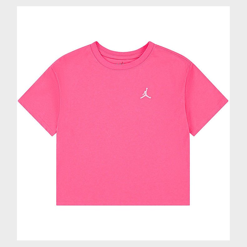 Jordan T-shirt - Boxy - Hyper Pink m. Logo