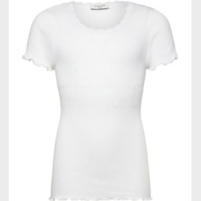 Rosemunde T-shirt - Rib - Balta - New White m. Blonder