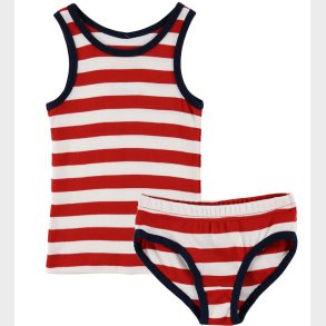 Katvig Undertj - Rd/Hvid Stribet