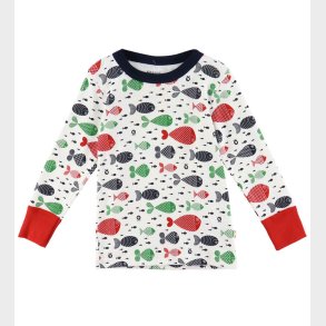 Katvig Bluse - Navy m. Fisk