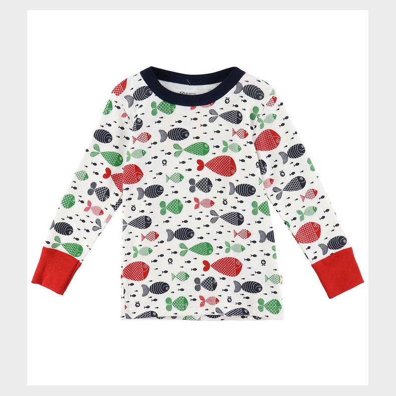 Katvig Bluse - Navy m. Fisk