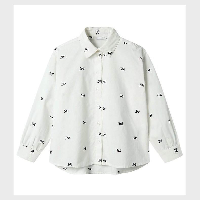 Name It Skjorte - NkfFilippas - Oversize - Bright White m. Sl�jf