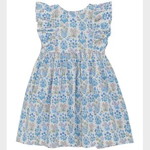 Huttelihut Kjole - Soft Chambray m. Blomster