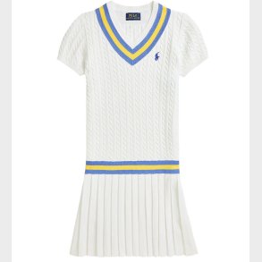 Polo Ralph Lauren Kjole - Strik - Hvid m. Bl�