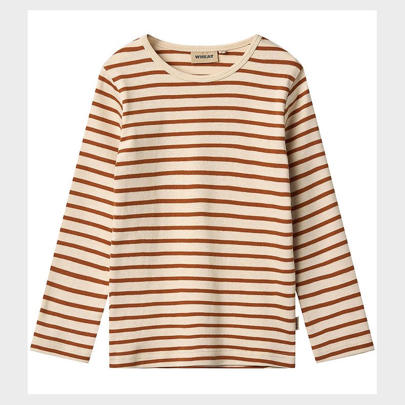 Wheat Bluse - Stig - Warm Caramel Stripe