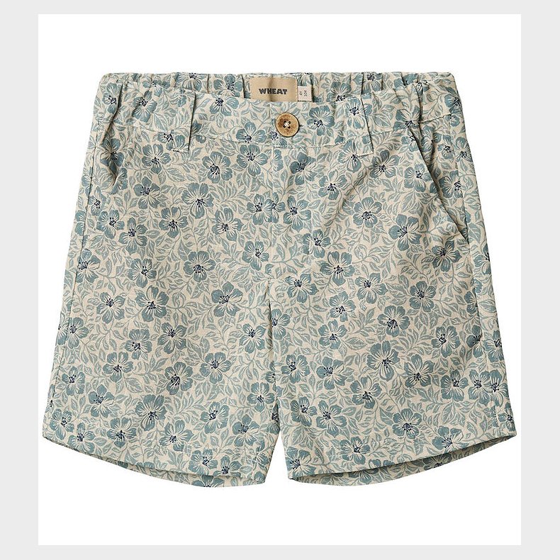 Wheat Shorts - Elvig - Aqua Hawaii Flowers