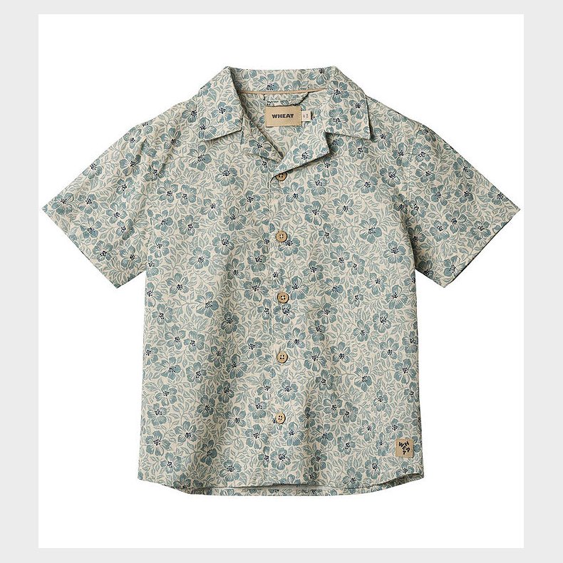 Wheat Skjorte k/ - Anker - Aqua Hawaii Flowers
