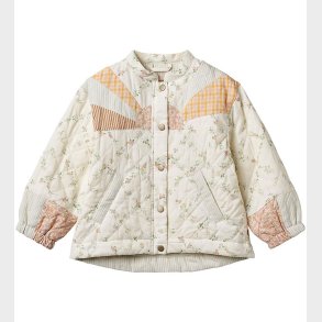 Wheat Jakke - Quiltet - Inga - Ivory Checked Flowers