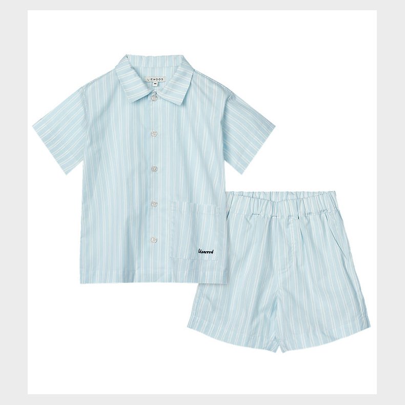 Liewood S�t - Leona - Stripe Pure Sky/Creme De La Creme