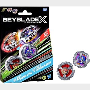 Beyblade Beat Tyranno &  Knife Shinobi Spinnere 2-pak