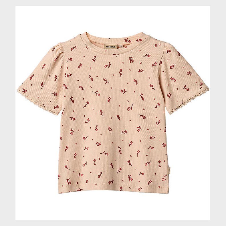 Wheat T-shirt - Rib - Iris - Rose Water Flowers