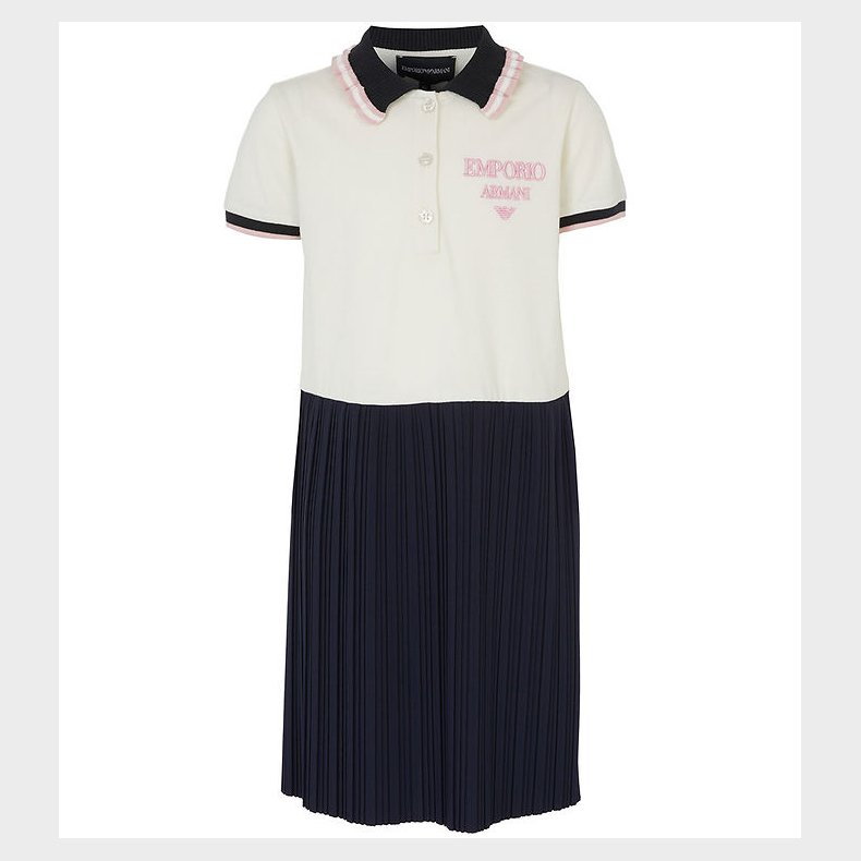 Emporio Armani Kjole - Off White/Navy