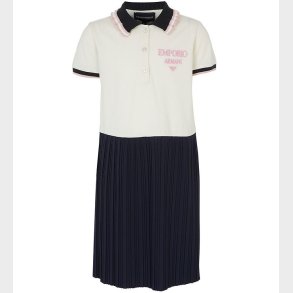 Emporio Armani Kjole - Off White/Navy