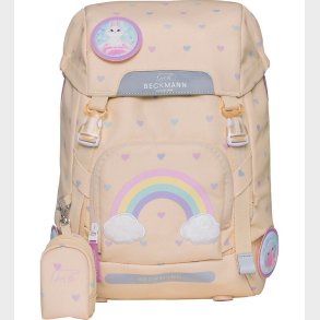 Beckmann Skoletaske - Classic - Heart - Gul