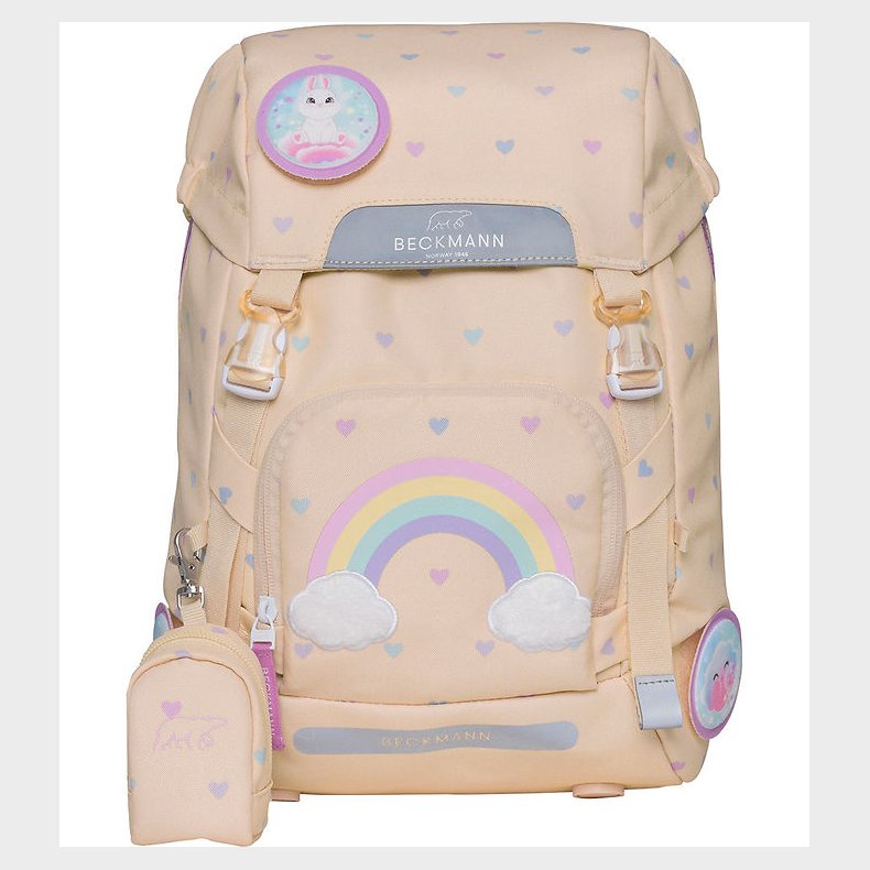 Beckmann Skoletaske - Classic - Heart - Gul