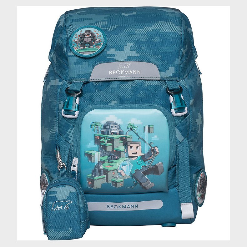 Beckmann Skoletaske - Classic - Jungle Game - Grn