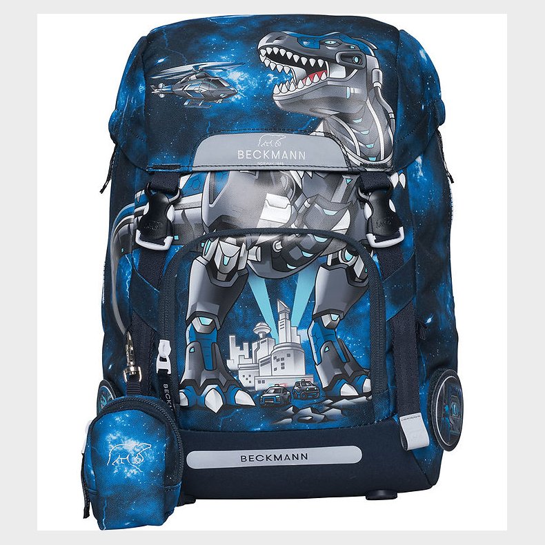 Beckmann Skoletaske - Classic - Tech Rex - Sort